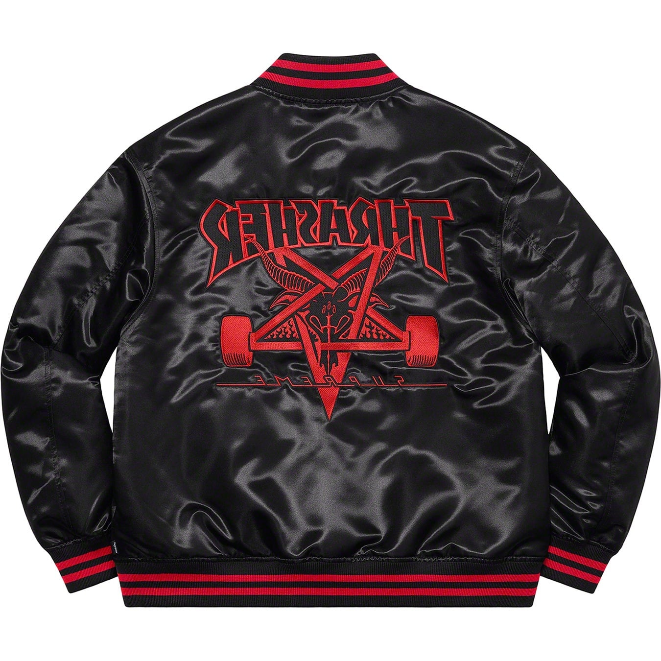 Supreme®/Thrasher® Satin Varsity Jacket view 3